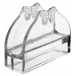 Porta 13cm X 4,4cm X 9cm  Guardanapos De Vidro Butterfly